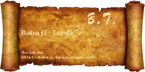 Babaji Teréz névjegykártya